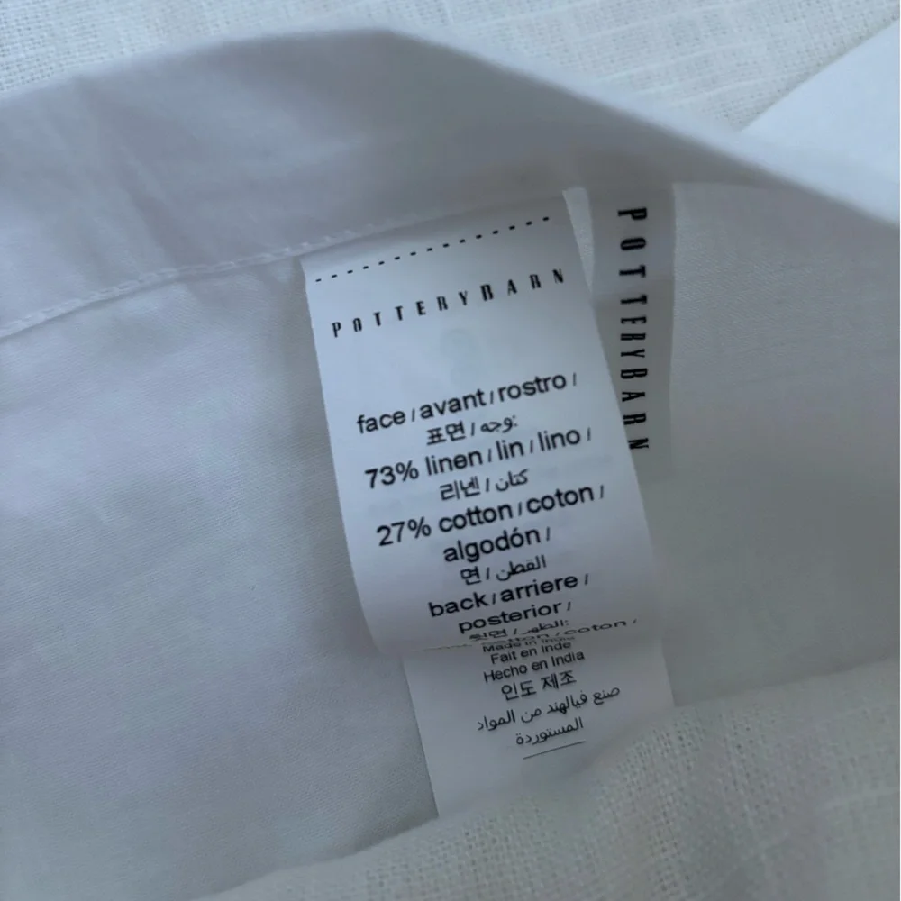 Pottery Barn Linen Blend Curtain Panels in Ivory